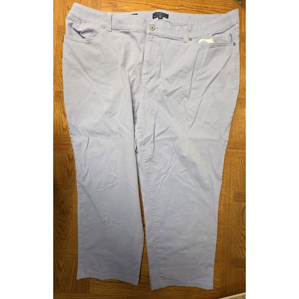 Talbots Simply Flattering 5-Pocket Lt Purple Boyfriend Jeans Plus Size 24W